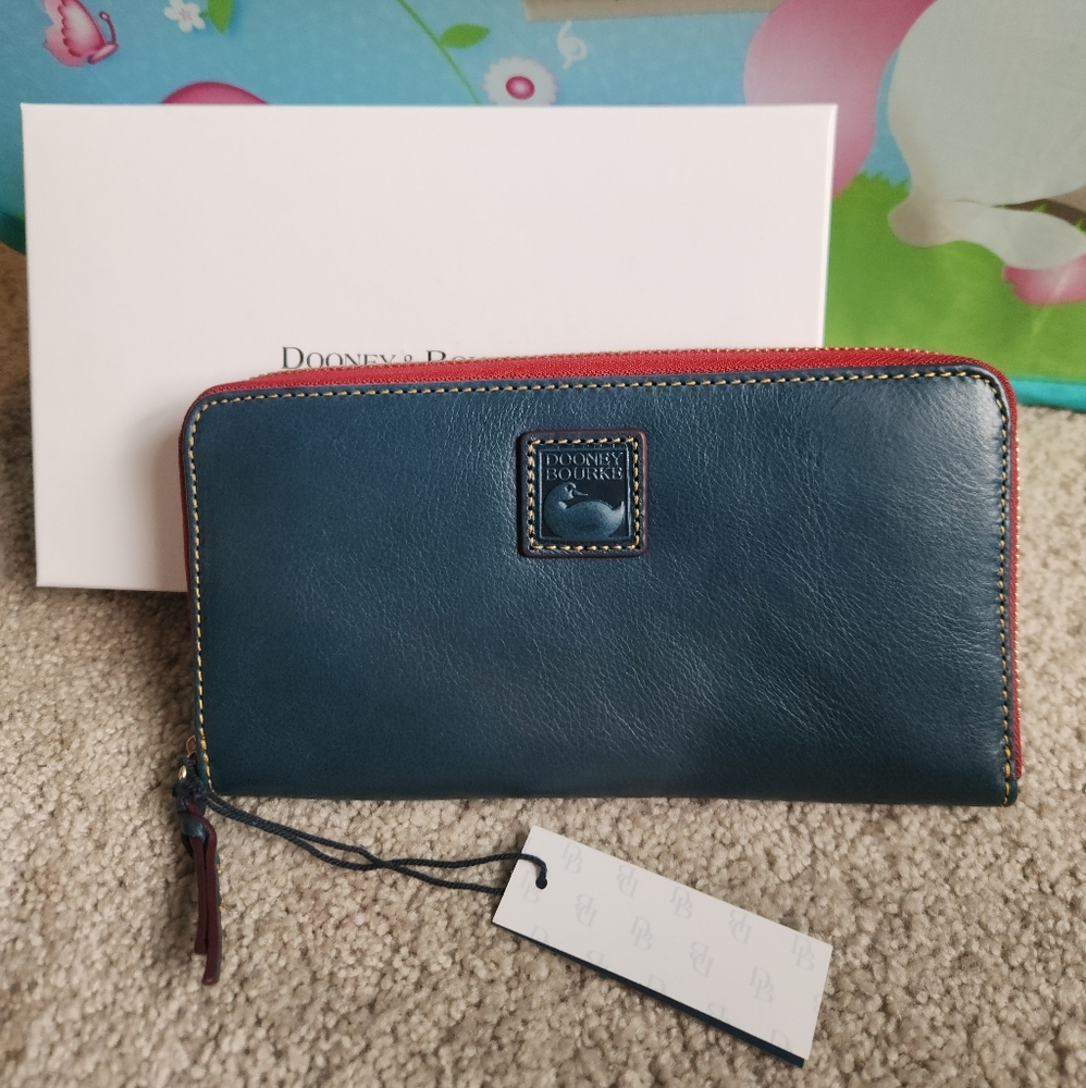 Dooney and bourke florentine large zip wallet